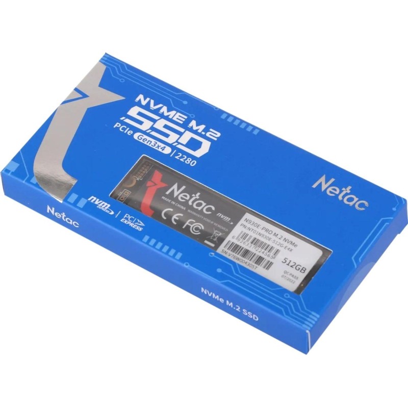 SSD накопитель Netac SSD N930E Pro 512GB PCIe3 M.2(NT01N930E-512G-E4X)