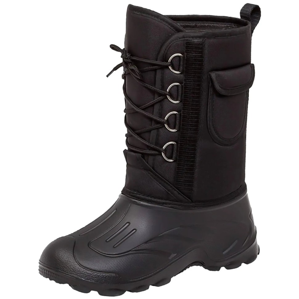 Бахилы мужские из ЭВА со вставным чулком  (шнур) (Д-14) черный р.46