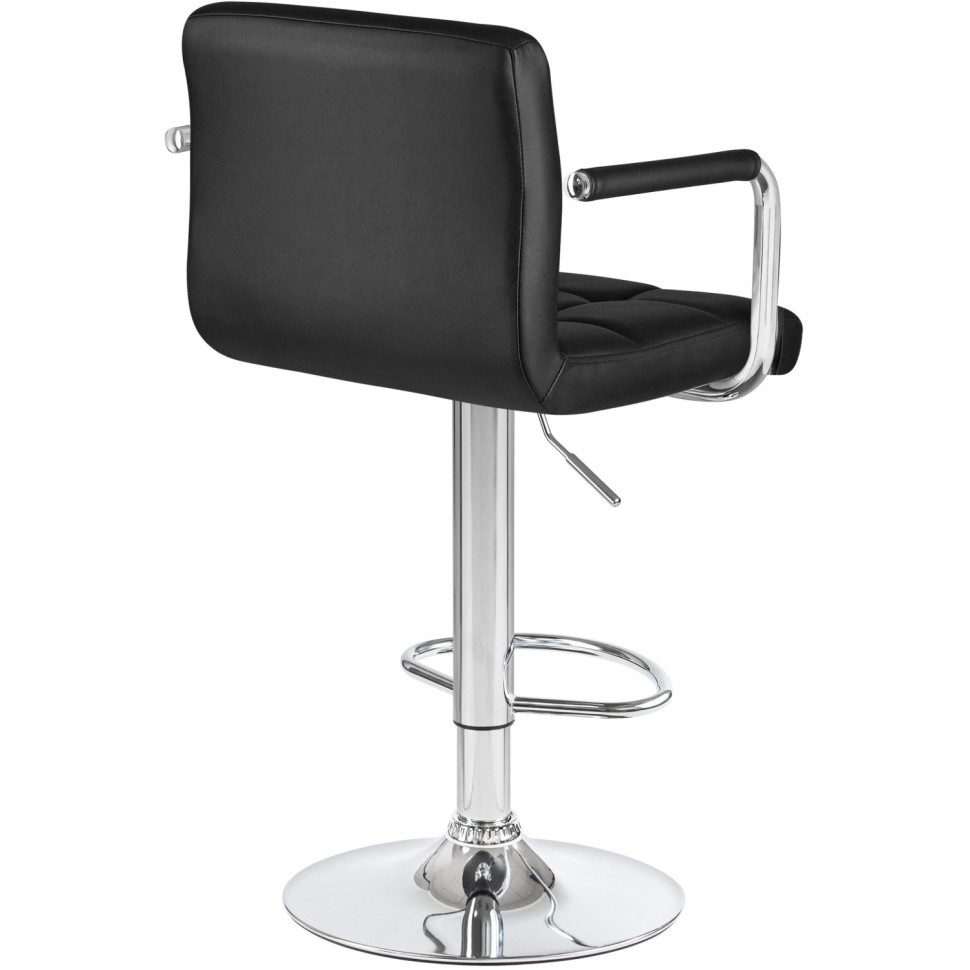 Стул барный LO_DOBRIN KRUGER ARM LM-5011-N чёрный/хром 2шт/уп