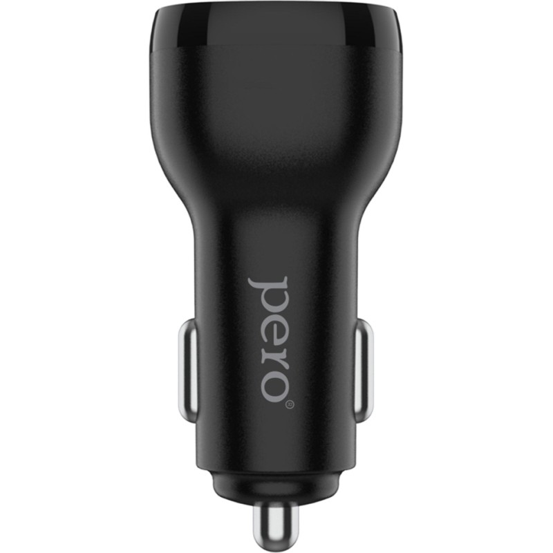 Зарядное устройство автомобильное PERO AC05 USB-A QC3.0/USB-C PD/38W/черное
