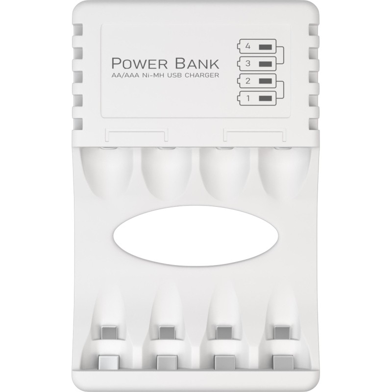 Зарядное устройство GP 270AAHC/CPB-2CR4, 4 слота + 4 акк. 2700 mAh