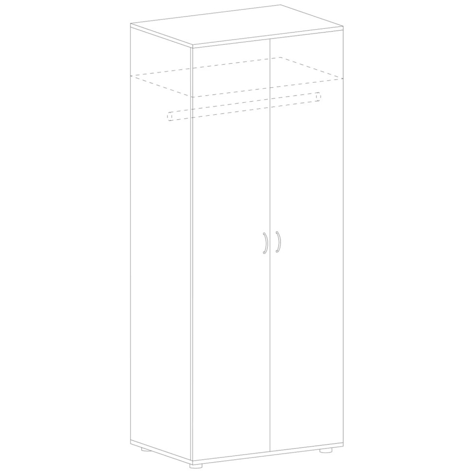 Шкаф S/P/A/A/A для одежды 80х60х195см Титан/Тортора OMHD860TITR Шкаф S/P/A/A/A для одежды 80х60х195см Титан/Тортора OMHD860TITR