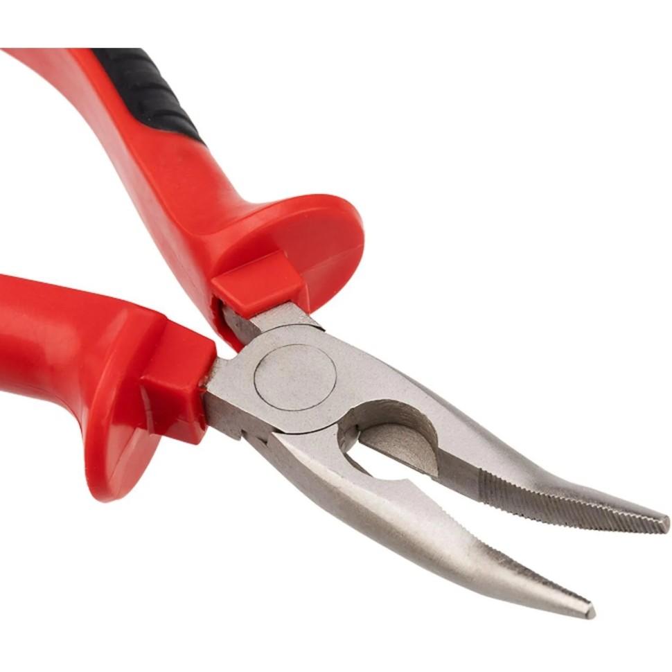 Тонкогубцы изогнутые 160мм никел., двухкомпонентные рукоятки REXANT 12-4620