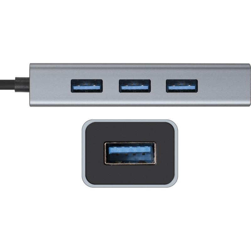 Концентратор USB хаб ExeGate (EX293981RUS) DUB-4 4-в-1 серебр