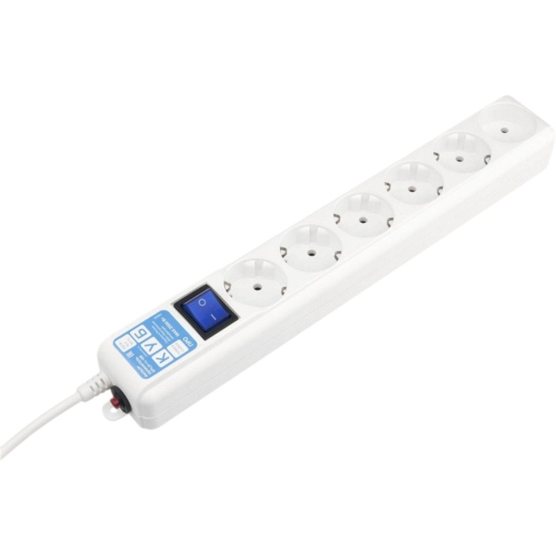 Сетевой фильтр Power Cube PRO, белый, 5м, 6р, 16А (3x1,5мм2)(SPL6-16-P-5М)