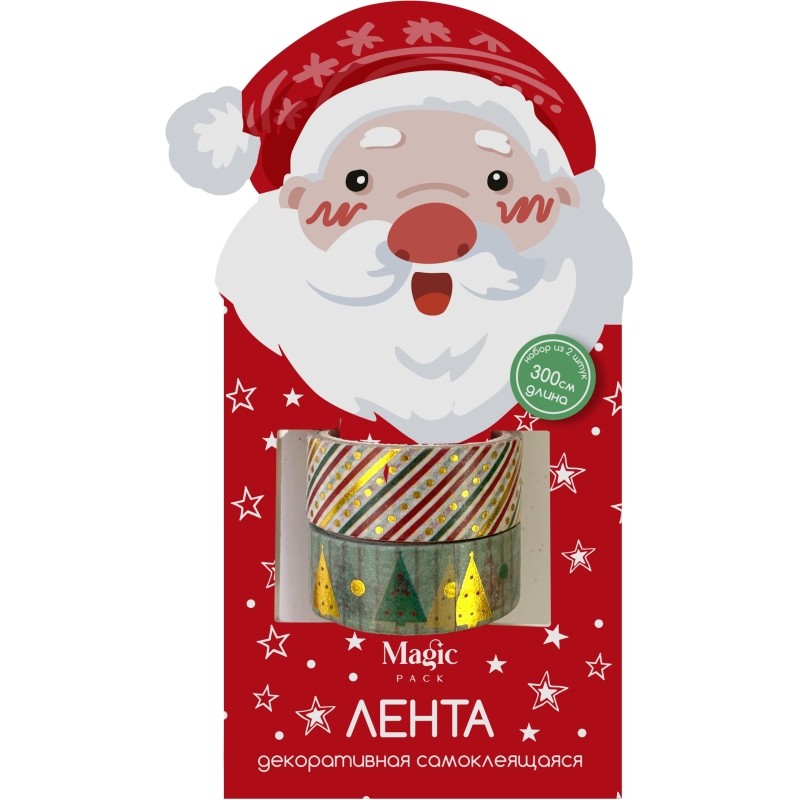 Набор Лента декоративная самоклеящаяся Magic Time,300x1,5см 2шт/уп НГ,91079