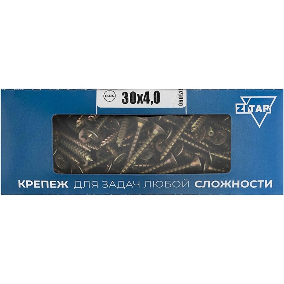 Саморезы универсальные  30х4,0 мм (200 шт/уп) желтые  Zitar (102243)