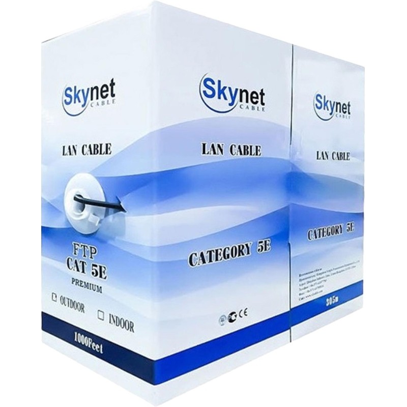 Кабель SkyNet CSL-UTP-2-CU UTP indoor кат.5e, однож., 305 м,серый