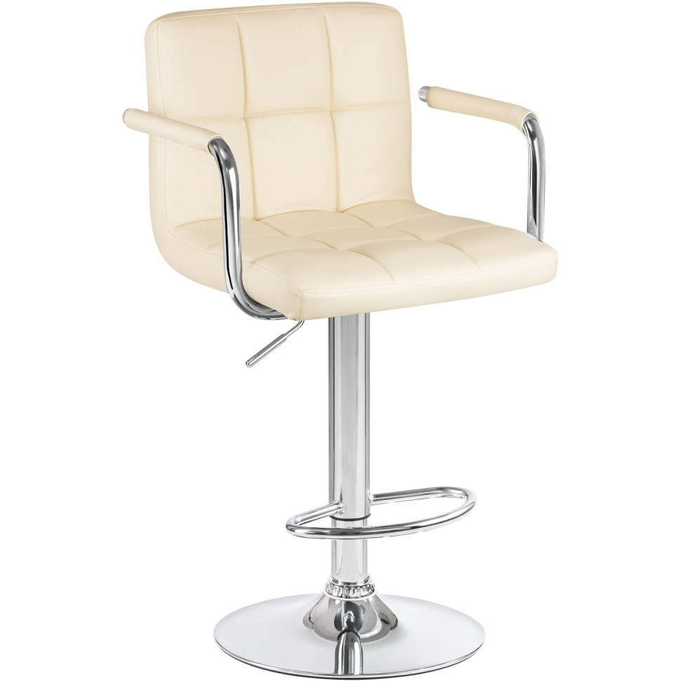 Стул барный LO_DOBRIN KRUGER ARM LM-5011-N кремовый/хром 2шт/уп