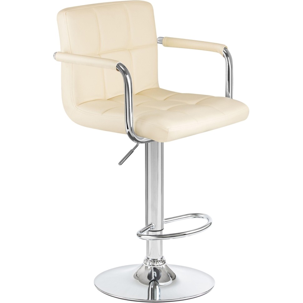 Стул барный LO_DOBRIN KRUGER ARM LM-5011-N кремовый/хром 2шт/уп
