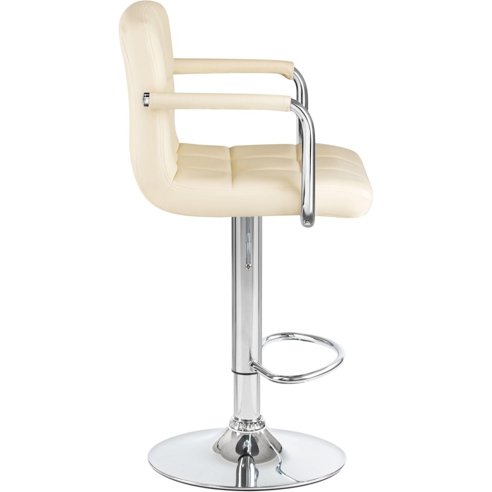 Стул барный LO_DOBRIN KRUGER ARM LM-5011-N кремовый/хром 2шт/уп