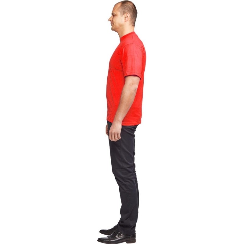 Футболка (160 г.) с кор.рукавом красн.(XXXL)
