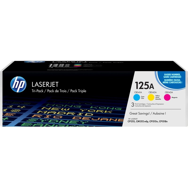 Картридж лазерный HP 125A CF373AM CMY для CLJ CP1215/1515 (3шт/уп)