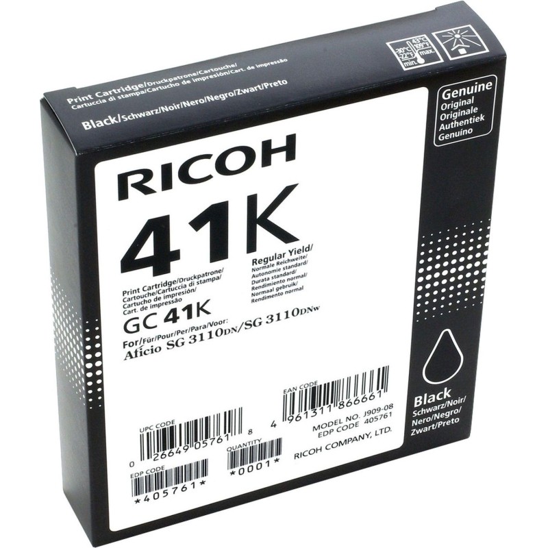 Картридж лазерный Ricoh GC41K чер. для Aficio 3110DN (405761)