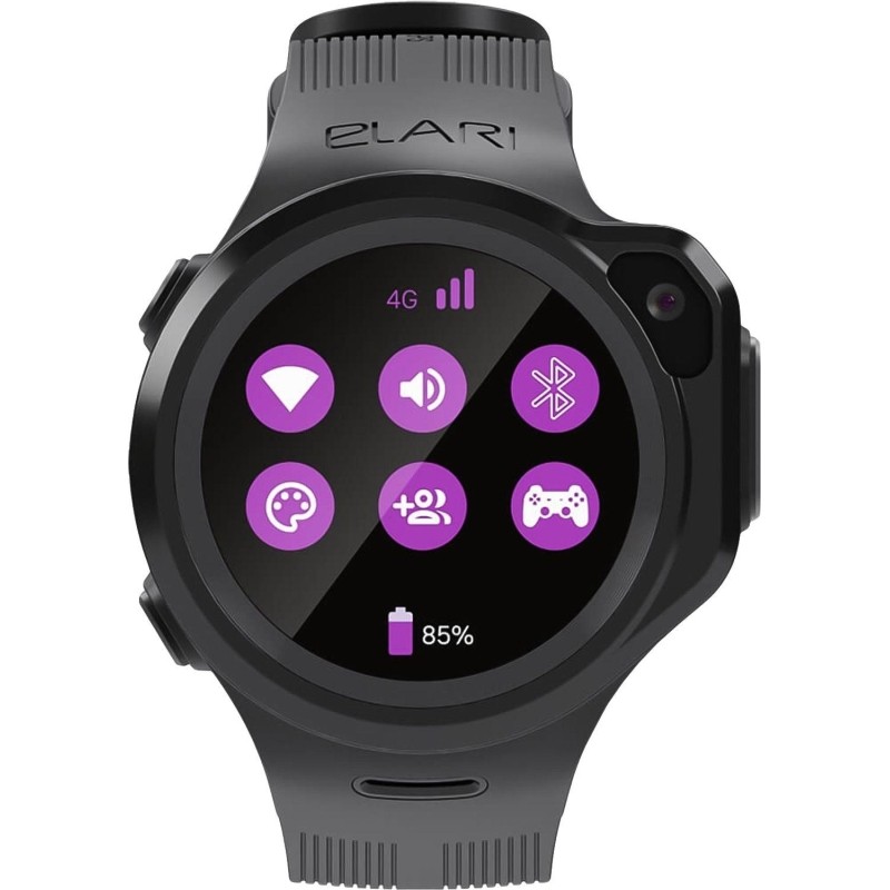 Смарт-часы Elari 4GR M детские черные, 4G, Маруся, сенсорный дисплей