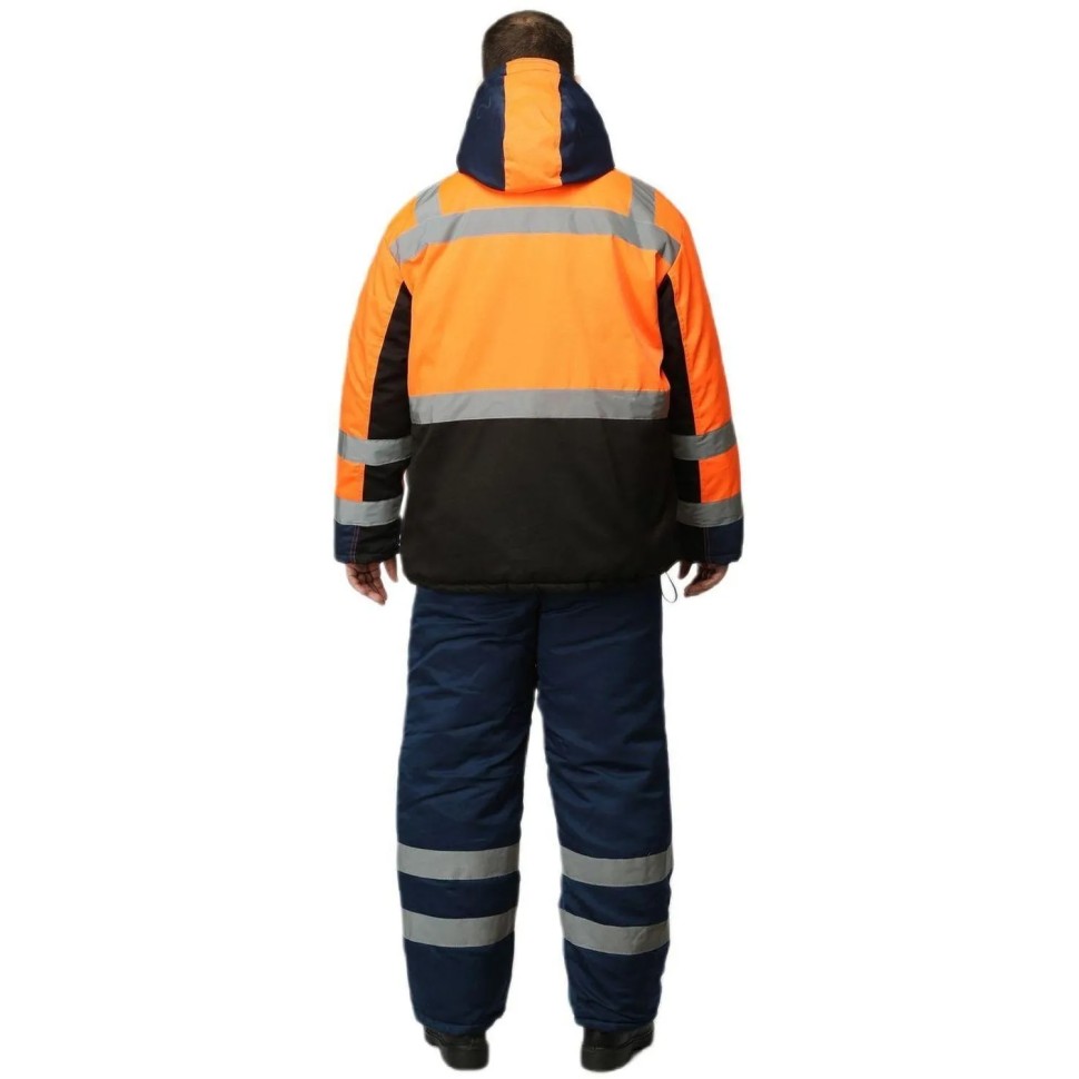 Костюм зимний КПК муж.оранж/син/черн 4клІV 80%ПЭ,20%ХЛ,100%ПЭ 56-58/182-188