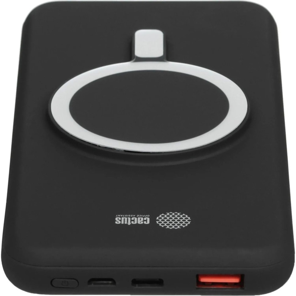Внешний аккумулятор Cactus CS-PBFSRT-10000 10000mAh 4.5A 1xUSB WLS зар/черн