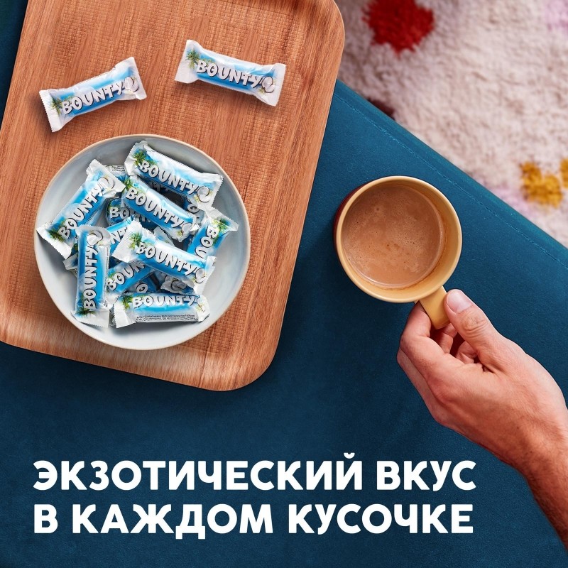 Шоколадный батончик Bounty с мякотью кокоса, 3кг