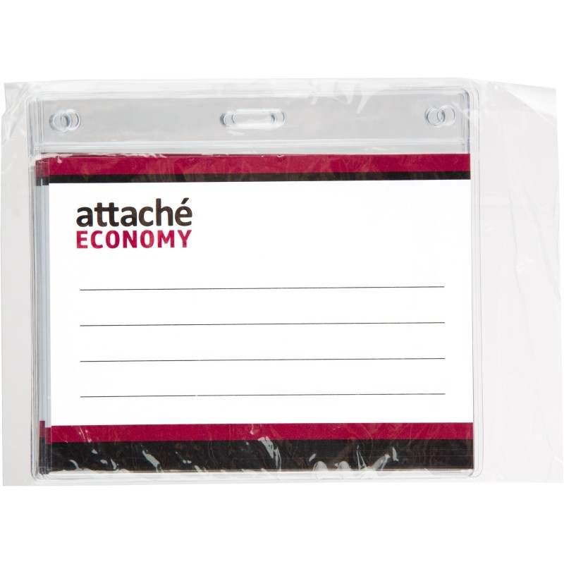 Бейдж Attache Economy 108x126 150 мкм без шнурка, вкладыш 90x120 5шт/уп
