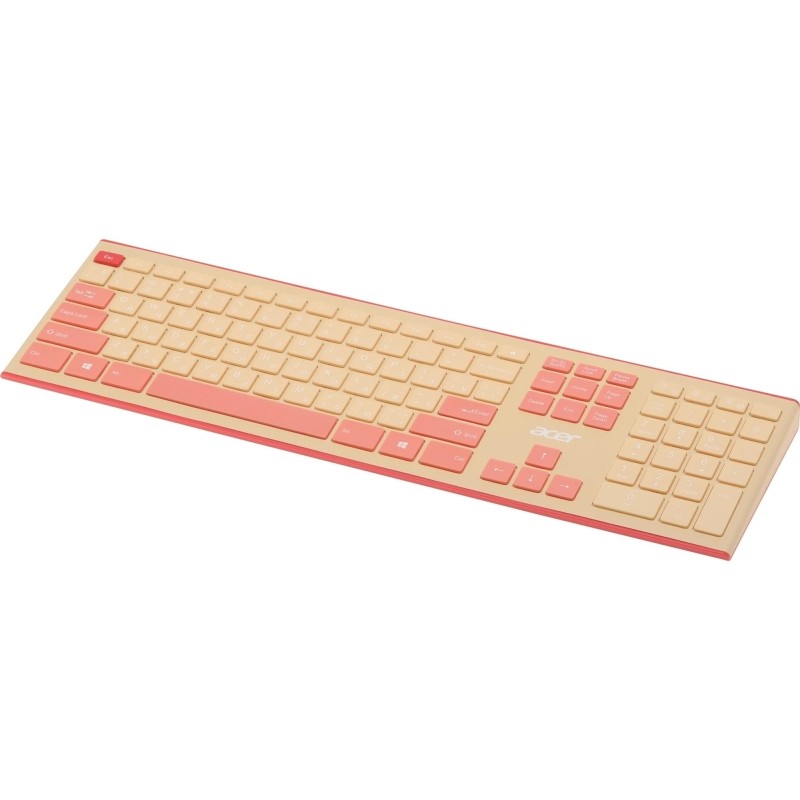 Набор клавиатура+мышь Acer OCC205 (ZL.ACCEE.00F)/розовый/бежевый/USB/slim