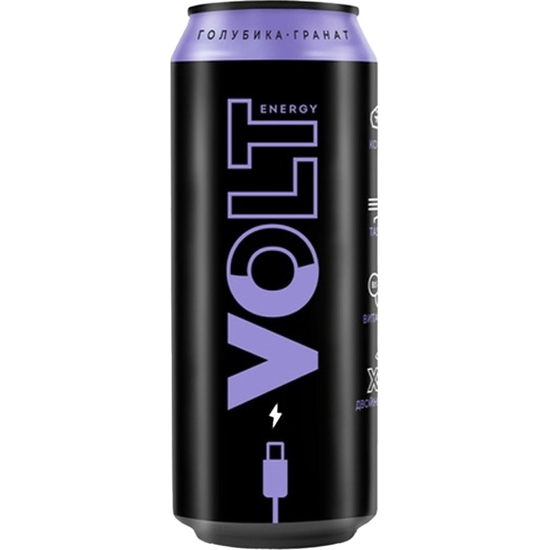 Напиток энергетический  Volt Energy Голубика-Гранат 0,45л