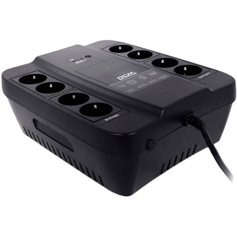 ИБП Powercom Back-UPS SPD-1000N OffLine 1000VA/550W Schuko 8 EURO розеток