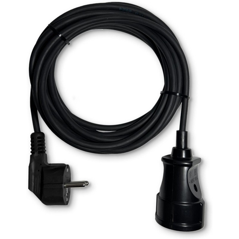 Удлинитель PROGIX PG117 1р/5м/1,5кВт/6А заземление, черный, ПВС 3х0.75