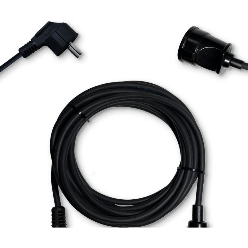 Удлинитель PROGIX PG117 1р/5м/1,5кВт/6А заземление, черный, ПВС 3х0.75