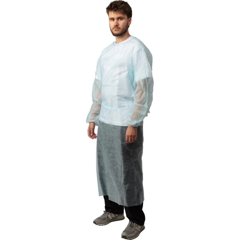 Халат ЕВРО н/с, рукав рез, дл.140 см, р.52-54 пл.25, 5шт/уп Инмедиз Халат ЕВРО н/с, рукав рез, дл.140 см, р.52-54 пл.25, 5шт/уп Инмедиз