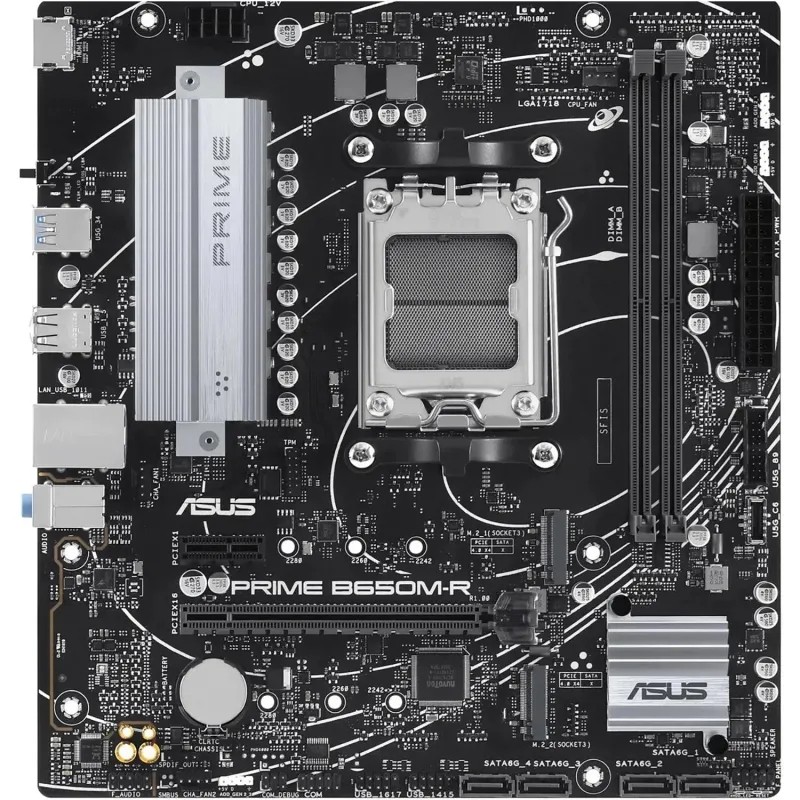 Материнская плата ASUS PRIME B650M-R, AM5, AMD B650, 2xDDR5 mATX