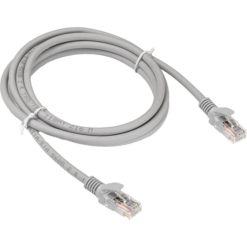 Патч-корд ExeGate UTP-RJ45-RJ45-5e-2M-LSZH-GY, cat.5e, 2м,сер &lt;EX286383RUS