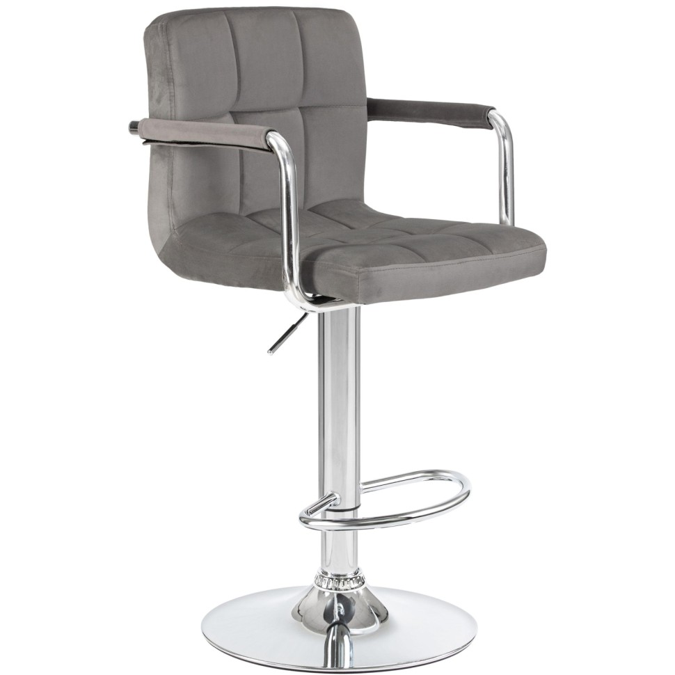 Стул барный LO_DOBRIN KRUGER ARM LM-5011-N сер.вел.MJ9-75/хром.сталь 2шт/уп