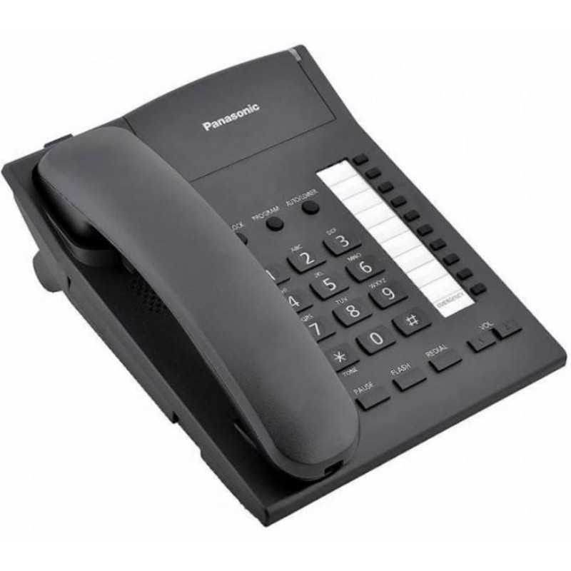 Телефон проводной Panasonic KX-TS2382RUB чер(KX-TS2382RUB)