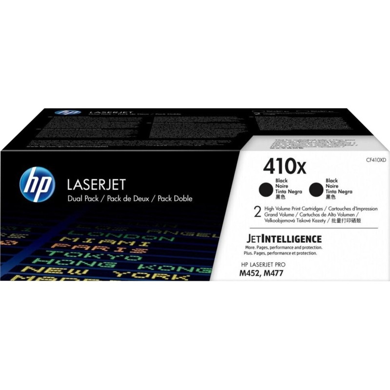 Картридж лазерный HP 410X CF410XD чер. пов.емк. для CLJ Pro M452(2шт/уп)