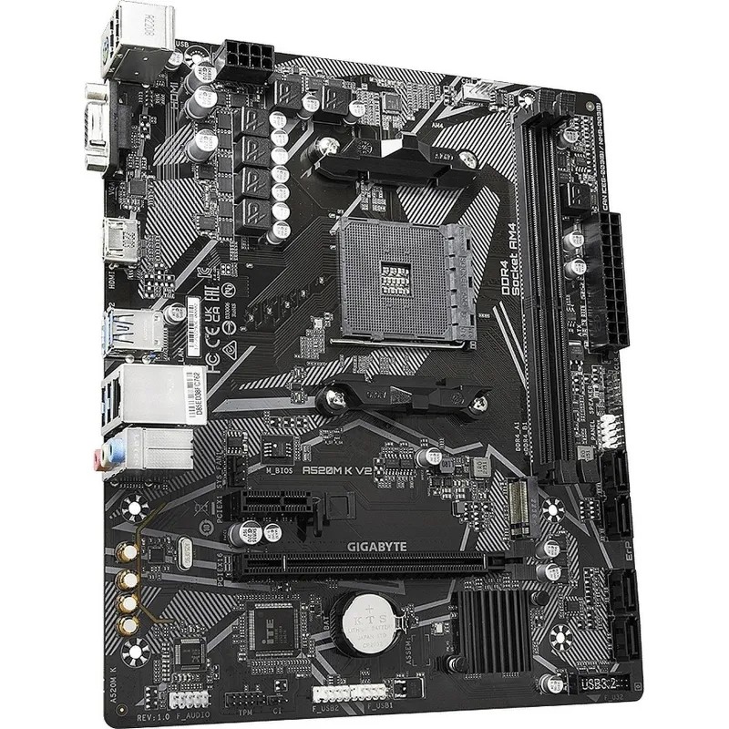 Материнская плата GIGABYTE A520M K V2, AM4, A520, 2xDDR4, mATX