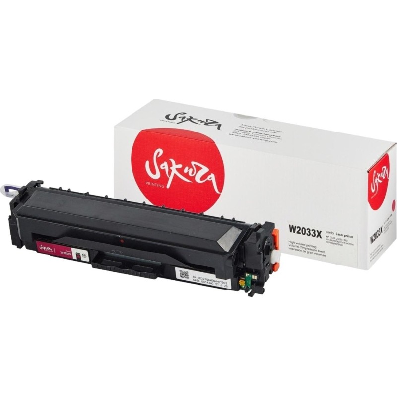 Картридж лазерный Sakura W2033X пур. пов. емк. для HP LJ M454/MFP M479