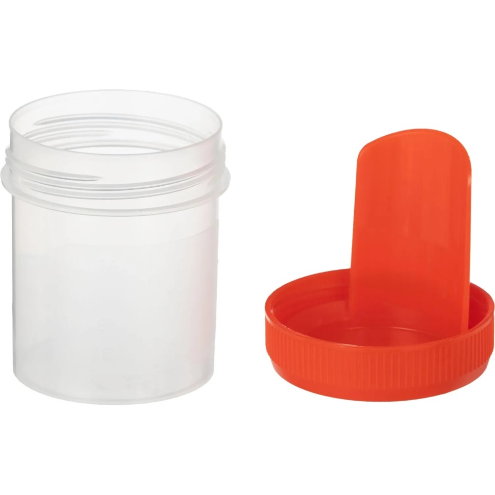 Контейнер д/сб биом 60 мл со шпател, Полиэфир инд.уп, стерильный 250 шт/уп