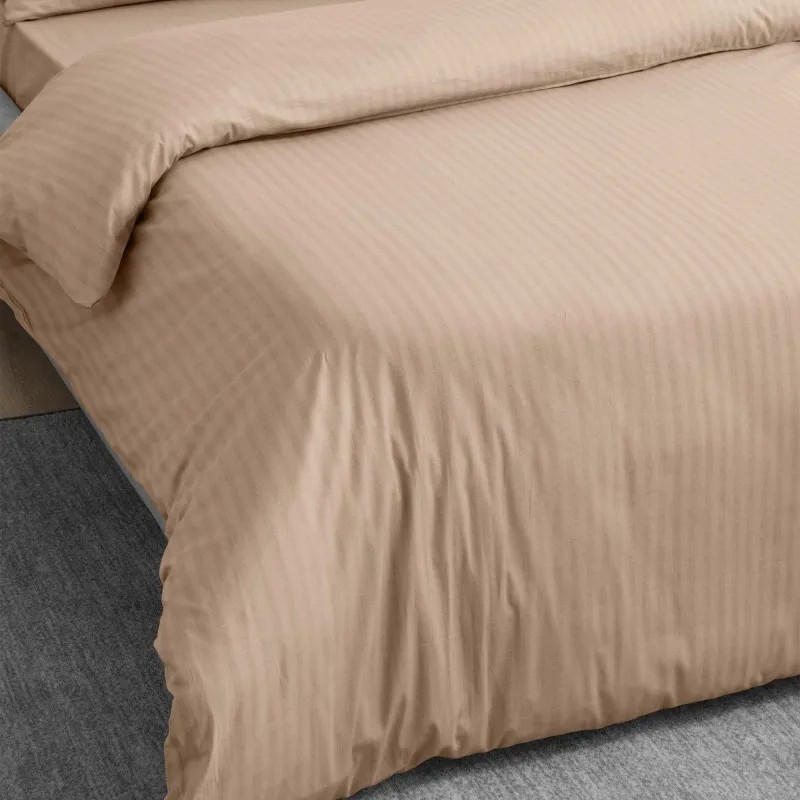 Пододеяльник 1,5сп 148х215 см, страйп-дизайн, 105г/м2, Coffee cream 789209