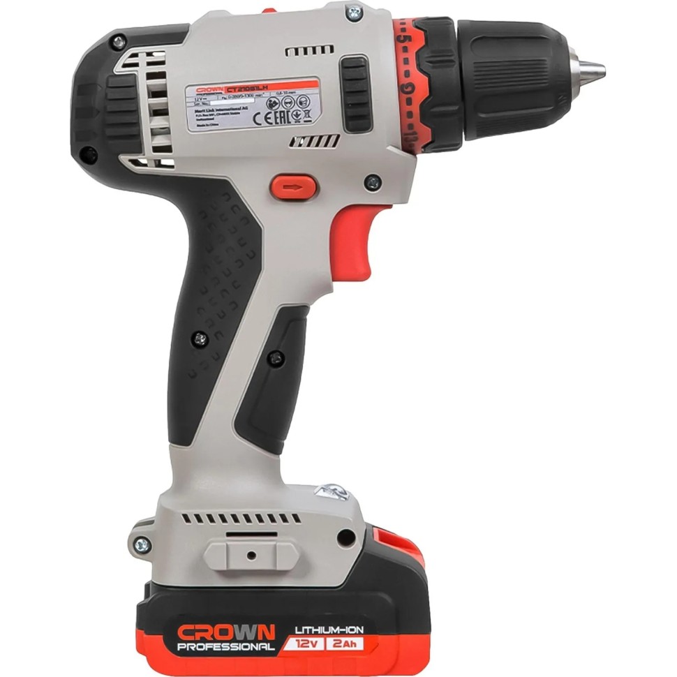 Дрель-шуруповерт аккумуляторная CROWN CT21081H-2 BMC