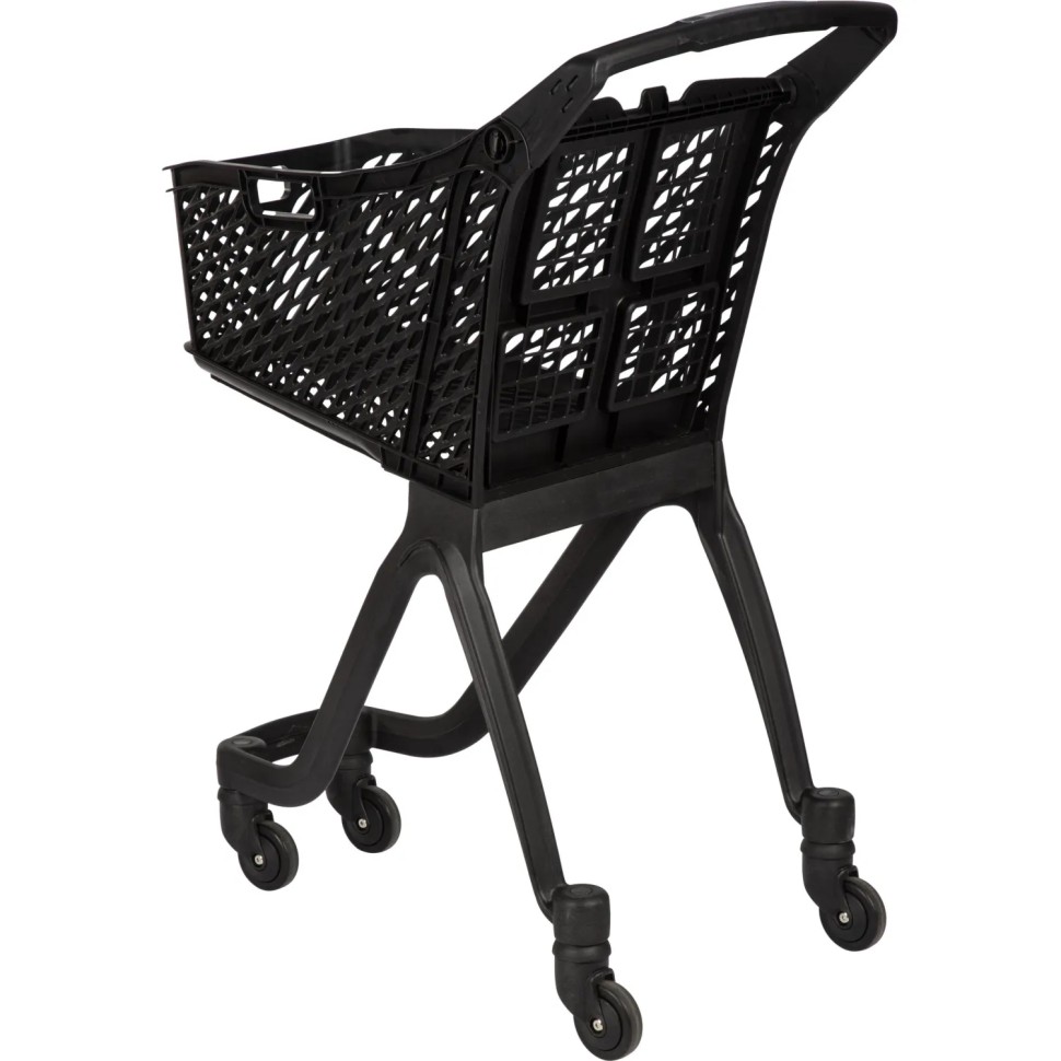 Тележка покупательская REK_Комус Мебель пластиковая Т060 ручка с дисплеем Тележка покупательская REK_Комус Мебель пластиковая Т060 ручка с дисплеем