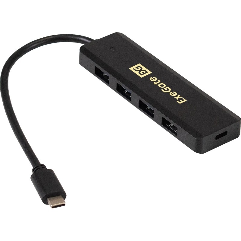 Концентратор USB хаб ExeGate (EX293986RUS)  DUB-4CP/1 4-в-1 черн