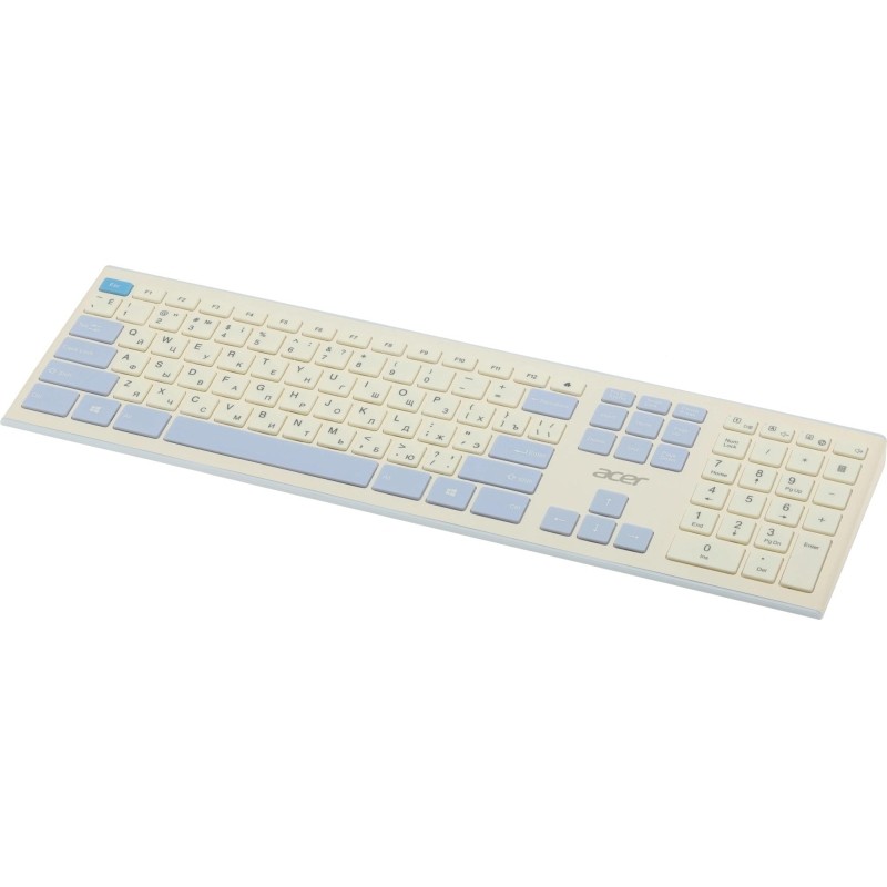 Набор клавиатура+мышь Acer OCC205(ZL.ACCEE.00C)/белый/голубой/slim