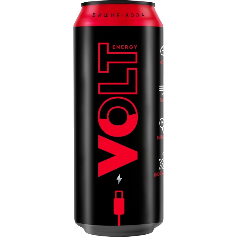 Напиток энергетический Volt Energy со вкусом вишни и колы, 0,45 л