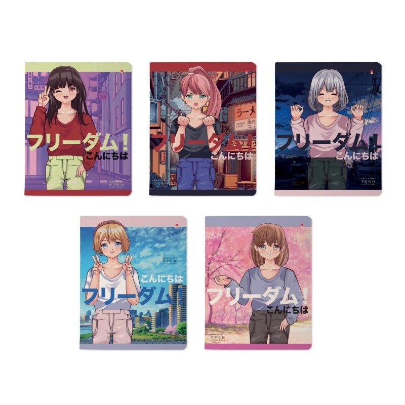 Тетрадь общая 48л, ANIME FREEDOM в ассортименте 7-48-1242