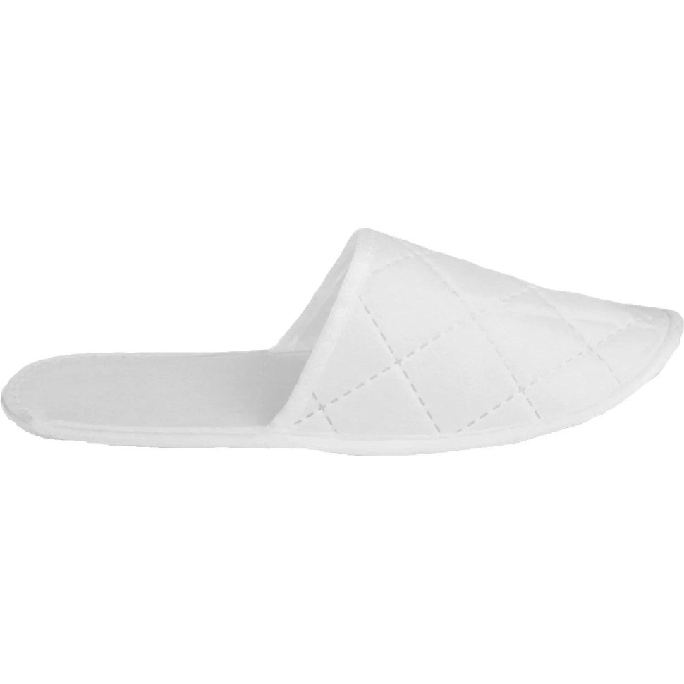 Тапочки одноразовые закрытый мыс белые стеганый спанбонд 100 пар