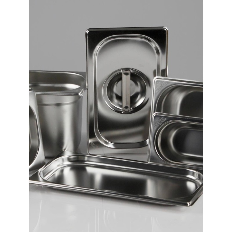 Гастроемкость LUXSTAHL нерж.сталь, GN 2/1, 65,4х53х6,5см, (га32)
