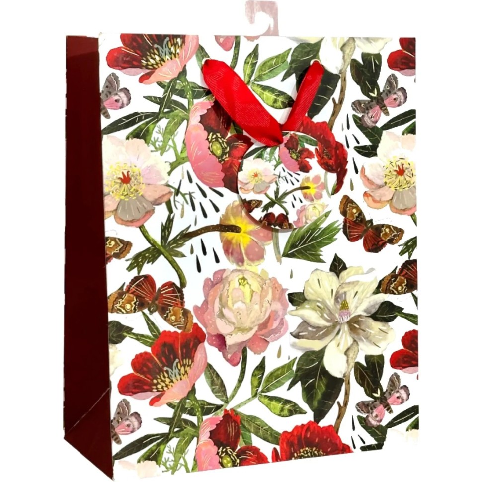 Пакет для подарков PREMIUM FLORA.ПИОНЫ, L, 26 x 32.4 x 13 см, 2-852/05