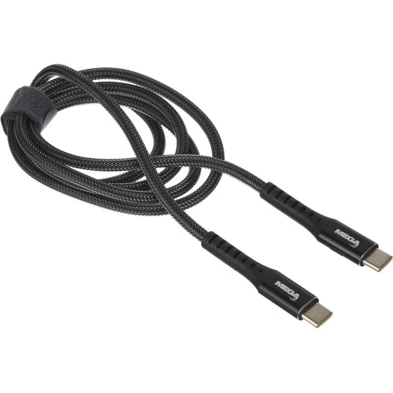 Кабель 60W, 3A, 1м, Type-C to Type-C,  нейл, черный BT-JCBL-010/U210CC