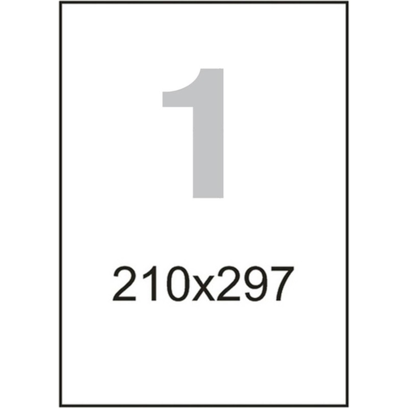 Этикетки самоклеящиеся Premium 210х297мм,70г белая (100л/уп)