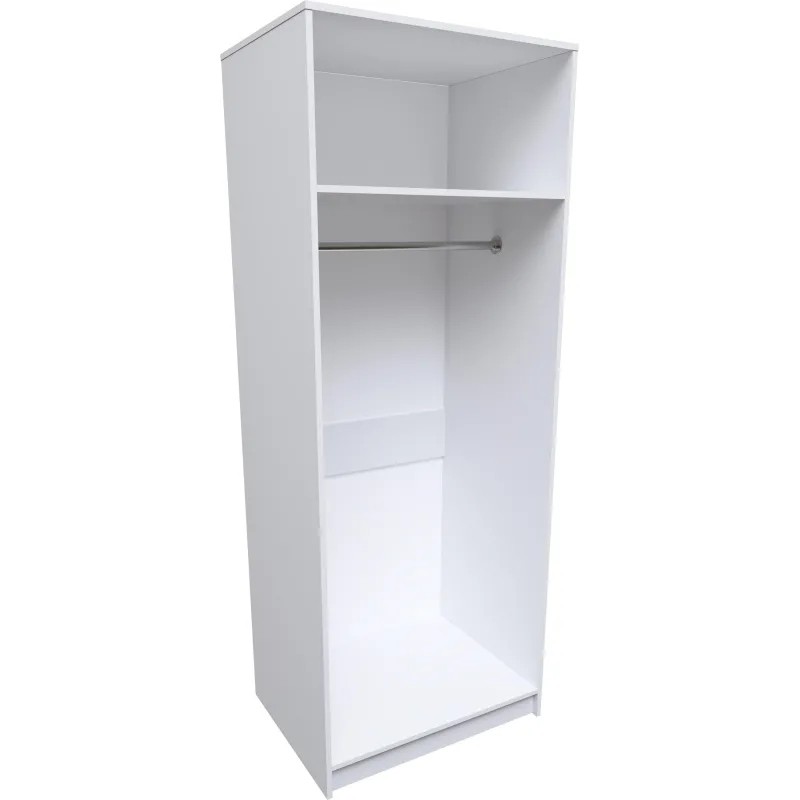 Шкаф SV_распашной для одежды (770х580х2000) ЛДСП 16мм Белый шагрень